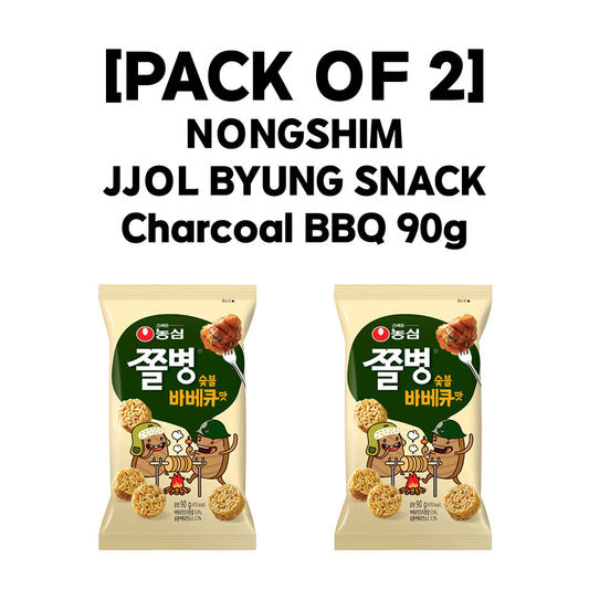 [PACK OF 3] NONGSHIM JJOL BYUNG SNACK Charcoal BBQ 90g 농심 쫄병스낵 숯불 바베큐맛 90g