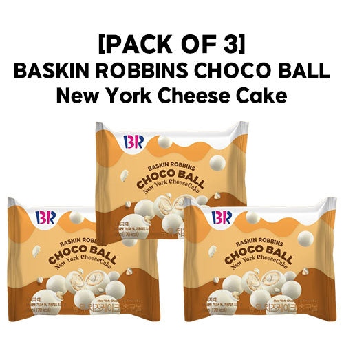 [PACK OF 3] BASKIN ROBBINS CHOCO BALL NEW YORK CHEESE CAKE 베스킨라빈스 초코볼 뉴욕 치즈케이크
