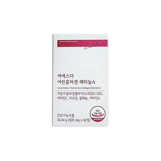 [국민영양] Esther Formula Fish Scales Collagen Retinol A 34.44g(820mg × 42 Tablets) 에스더 포뮬라 여에스더 어린콜라겐 레티놀A 34.44g(820mgx42정)
