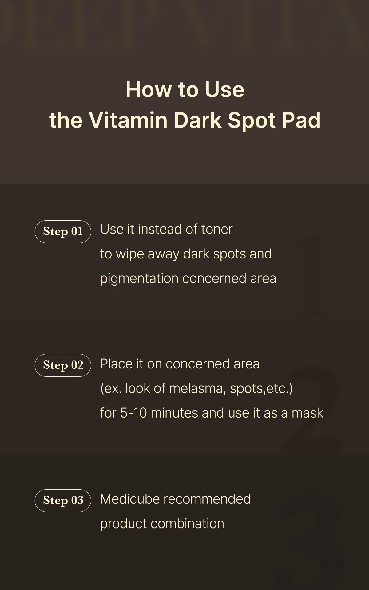 Medicube Vitamin C Dark Spot Pad 70Pads 메디큐브 딥 비타C 패드 70Pads