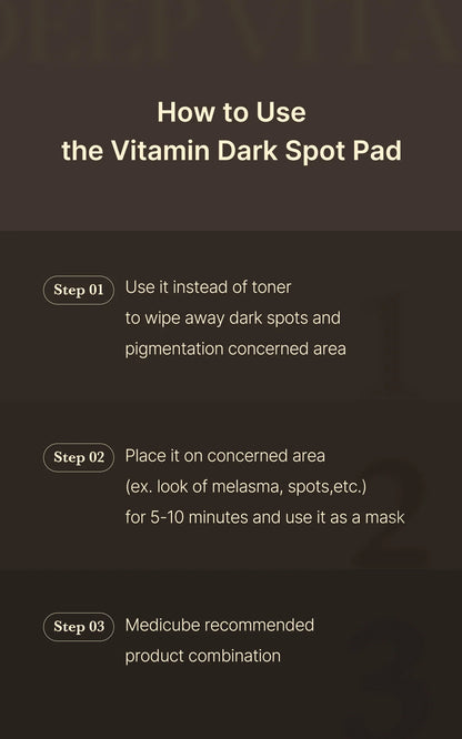 Medicube Vitamin C Dark Spot Pad 70Pads 메디큐브 딥 비타C 패드 70Pads