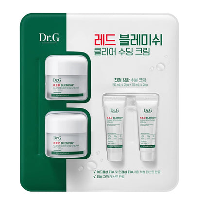 Dr.G 레드 블레미쉬 클리어 수딩크림 50X2 + 10X2 Dr.G Red Blemish Clear Soothing Cream 50X2+10X2