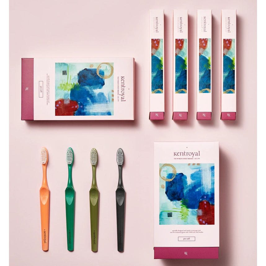 KENT ROYAL PRO SOFT TOOTHBRUSH (PACK OF 4) 켄트 로얄 프로 소프트 칫솔 4개입