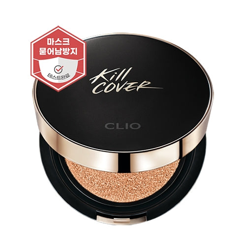 CLIO Kill Cover Fixer Cushion SPF50+/PA+++ 0.53 oz + Refill 0.53 oz (클리오 킬커버 픽서쿠션 SPF50+/PA+++ 0.53 oz + 리필 0.53 oz)