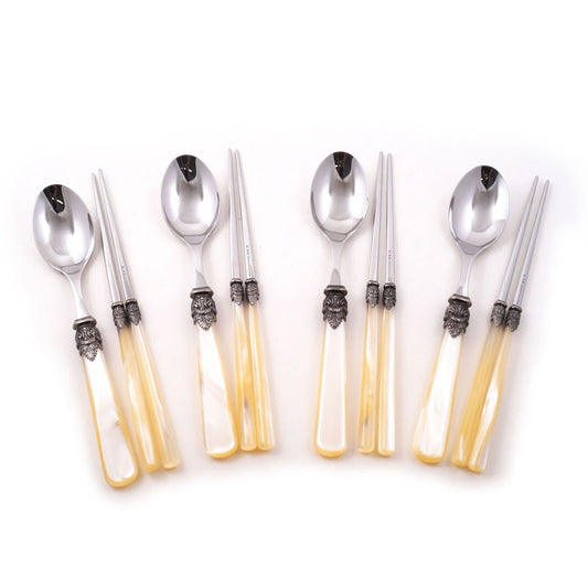 (EME) 나폴레옹 한식기(수저, 젓가락) 세트 8P EME Spoon & Chopsticks Set 8P (#01 Ivory, #02 Grey)