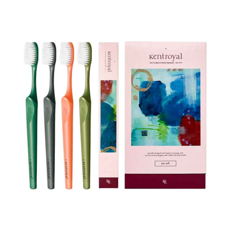 KENT ROYAL PRO SOFT TOOTHBRUSH (PACK OF 4) 켄트 로얄 프로 소프트 칫솔 4개입